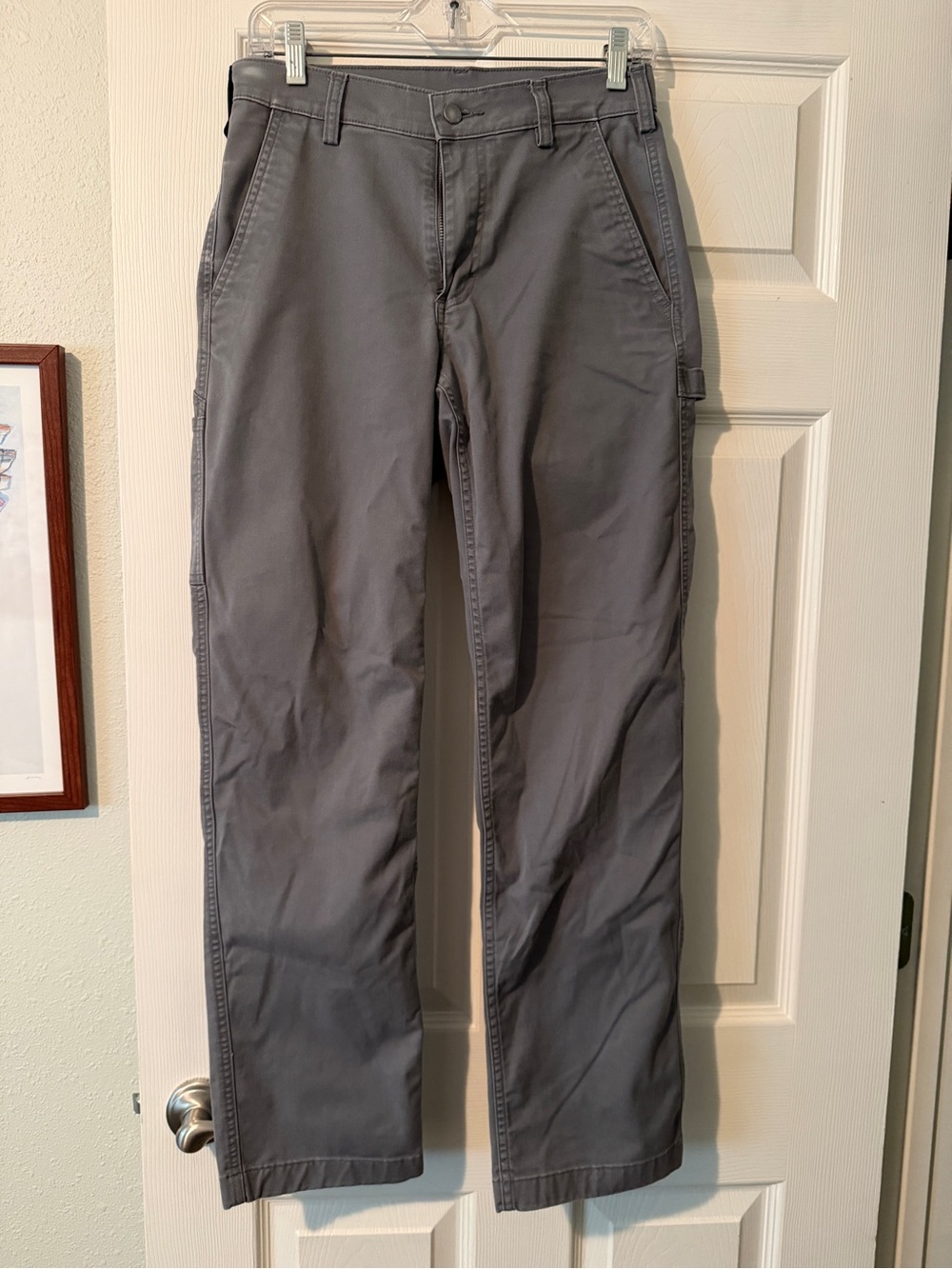 Men's Duluth Trading Gray Utility Work Pants - Classic Straight Fit 28x32